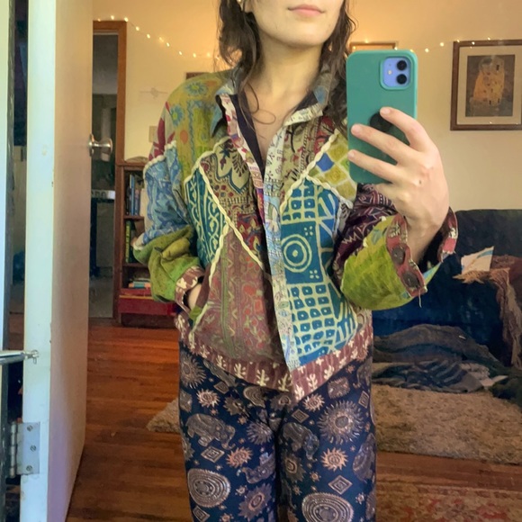 Sacred Threads Rare & Unique Patchwork Jacket / Coat - Picture 1 of 4
